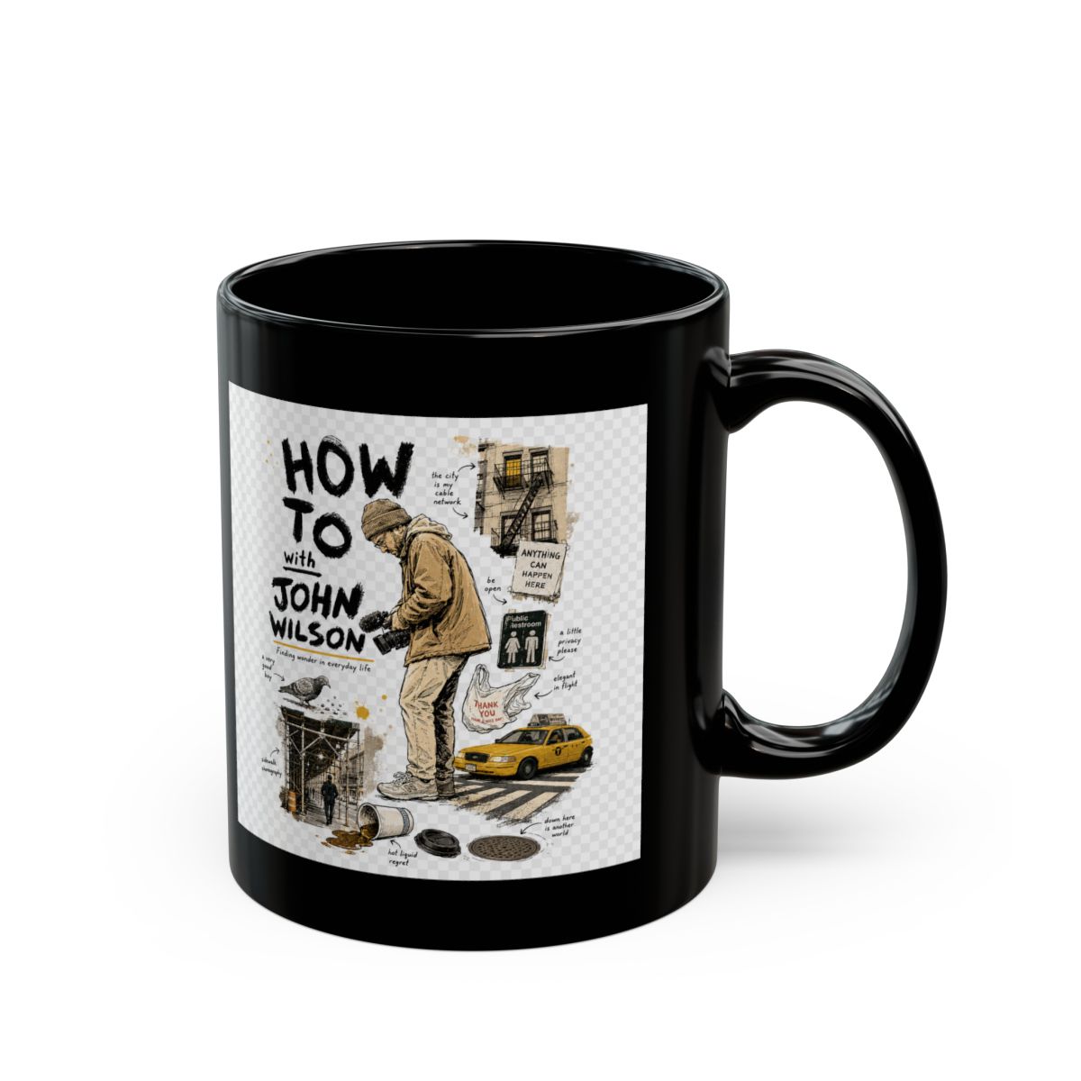 How To with John Wilson Black Mug
