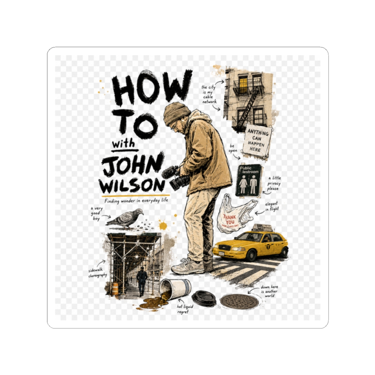How To with John Wilson Sticker - Official stickers merchandise